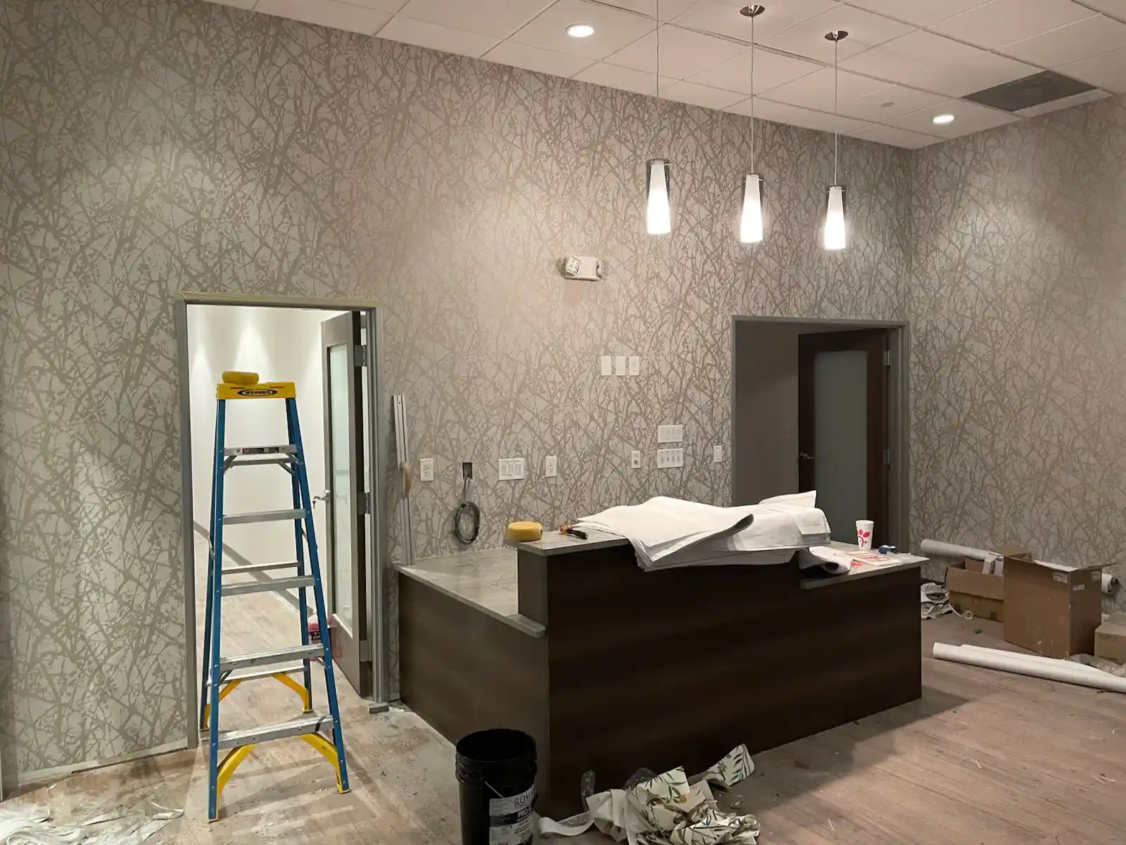 Dining room wallpaper transformation